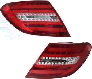 Tail Light Assembly Pair/Set for 2015 Mercedes-Benz C63 AMG, Right Passenger & Left Driver Replacement
