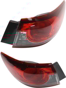 Tail Light Assembly for 2014-2017 Mazda 6, Outer, Halogen, Right Passenger and Left Driver, Replacement Pair/Set