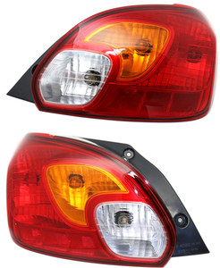 Tail Light Assembly Pair/Set for Mitsubishi Mirage 2014-2015, Right Passenger and Left Driver Sides, Replacement