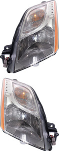 Pair/Set - Headlight Assembly for Nissan Sentra 2010-2012, Right Passenger and Left Driver, Halogen, Chrome Interior, 2.0L Engine, Base/S/SL Models Replacement