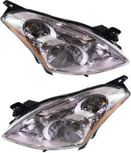 Headlight Assembly Pair/Set for Nissan Altima Sedan 2010-2012, Right Passenger and Left Driver, Halogen, Replacement