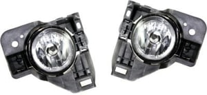 Front Fog Light Assembly Pair/Set for Nissan Maxima 2009-2014, Right Passenger and Left Driver, Halogen, with Bracket, Replacement