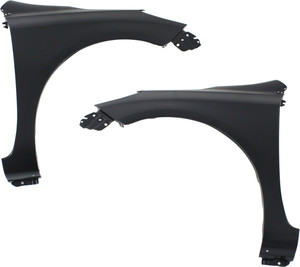 Front Fender Primed (Ready to Paint), Steel, Pair/Set for Nissan Versa Sedan 2012-2019, No Side Light Hole, Right Passenger and Left Driver, Replacement