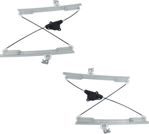 Front Window Regulator Pair/Set for 2004-2008 Nissan Maxima, Right Passenger and Left Driver, Power, Without Motor, SE/SL Models Replacement
