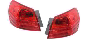 Outer Tail Light for Nissan Rogue 2008-2013, Rogue Select 2014-2015, Red Lens, Right Passenger and Left Driver, Replacement Pair/Set