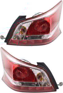 Tail Light Assembly for Nissan Altima 2013-2013, Halogen, Pair/Set of 2, Right Passenger and Left Driver, Replacement