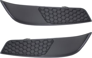 Front Fog Light Molding Pair/Set for Pontiac G6 2009-2010, Right Passenger and Left Driver, Primed (Ready to Paint) - Replacement