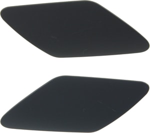Headlight Washer Cover Pair/Set for Porsche Cayenne 2011-2016, Right Passenger and Left Driver, Primed (Ready to Paint), For Non-Hybrid Models 2011-2014; Excludes Turbo/Turbo S Models, Replacement