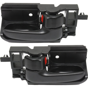 Interior Door Handle Pair/Set for Toyota Corolla/Matrix 2003-2008, Tacoma 2005-2015, Front or Rear, Right Passenger and Left Driver, Pair/Set of 2, Plastic, Black, Replacement