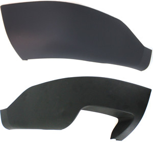 Rear Bumper End Pair/Set for Pontiac Torrent 2006-2009, Lower Textured Black, Right Passenger and Left Driver Side, Excludes GXP Model, Replacement