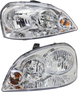 Headlight Assembly for Suzuki Forenza 2005-2008, Halogen, Right Passenger and Left Driver, Replacement Pair/Set