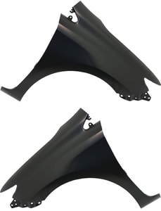Front Fender Pair/Set for Scion IM 2016-2016/COROLLA IM 2017-2018, Right Passenger and Left Driver, Primed (Ready to Paint), Steel, without Side Marker Light Holes, with Molding Holes, Replacement