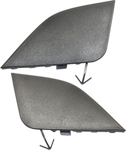 Front Bumper Tow Hook Cover Pair/Set for Toyota RAV4, 2016-2018, Right Passenger & Left Driver Access Hole Cover, Textured, Excluding SE Models, Replacement 