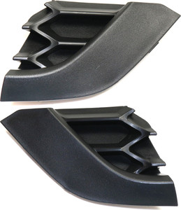 Pair/Set - Front Bumper Tow Hook Cover for Toyota RAV4 2016-2018, Right Passenger and Left Driver, Access Hole Cover, Textured, SE Models Replacement Set