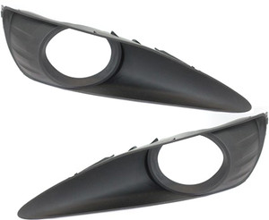 Front Fog Light Molding Pair/Set for Toyota Matrix 2009-2014, Right Passenger and Left Driver, Primed (Ready to Paint) Replacement
