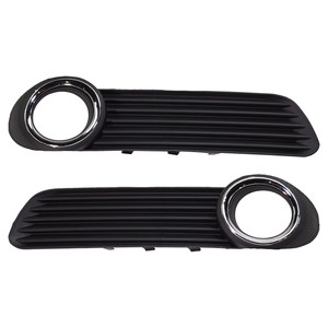 Front Fog Light Molding Pair/Set for 2008 Toyota Avalon, Right Passenger and Left Driver, Black with Chrome Molding, For Limited, Touring, XLS Models, Replacement