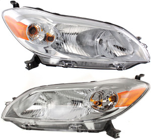 Headlight Assembly for Toyota Matrix 2009-2014, Right Passenger and Left Driver, Halogen Replacement Pair/Set