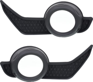 Front Fog Light Molding Pair/Set for Toyota 4Runner 2014-2020, Textured Black, Right Passenger and Left Driver Replacement