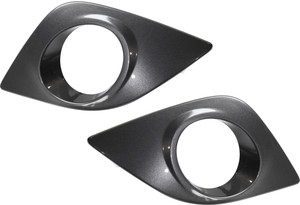 Front Fog Light Molding Pair/Set for 2015-2016 Toyota Corolla L/LE/LE Eco Models, Right Passenger and Left Driver, Primed (Ready to Paint) â€“ Replacement