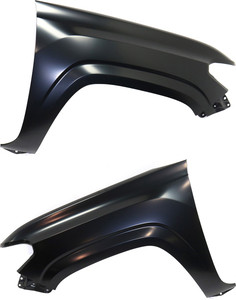 Front Fender Pair/Set for 2016-2023 Toyota Tacoma, Right Passenger and Left Driver, Primed (Ready to Paint), Steel, without Wheel Opening Mouldings, Replacement