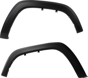 OE Style Front Wheel Opening Molding Pair/Set for 2016-2023 Toyota Tacoma, Right Passenger and Left Driver, Textured Black Replacement