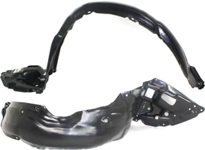 Front Fender Liner Pair/Set for Toyota Matrix 2009 - 2014, Right Passenger and Left Driver, Plastic, Vacuum Form, Replacement