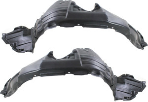 Pair/Set - Front Fender Liner for 2011-2013 Toyota Highlander, Right Passenger and Left Driver Sides, Without Towing Package, Excluding Hybrid Models, Replacement