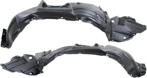 Front Fender Liner Pair/Set for 2011-2013 Toyota Highlander, Right Passenger and Left Driver, with Towing Package (Excludes Hybrid Models), Replacement