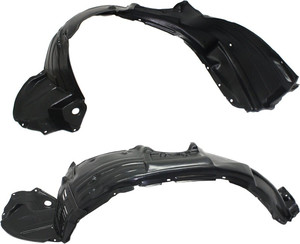 Front Fender Liner Pair/Set for Toyota Highlander Hybrid Model 2011-2013, Right Passenger and Left Driver, Without Metal, Replacement