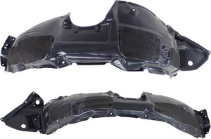 Front Fender Liner Pair/Set for Toyota Highlander 2014-2019, Right Passenger and Left Driver, Vacuum Form Plastic with Insulation Foam, for 3.5L Engine - Replacement