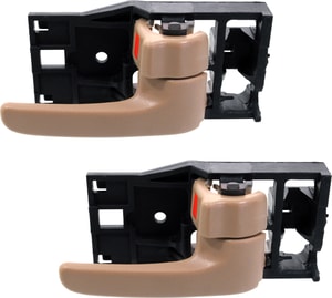 Interior Door Handle Pair/Set for Toyota Avalon 2000-2004/Sequoia 2001-2007, Front and Rear, Right Passenger and Left Driver, Brown Replacement