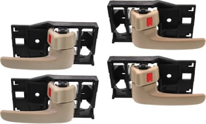Front and Rear Inside Door Handles for 2000-2004 Toyota Avalon/2001-2007 Sequoia, Beige, Right Passenger and Left Driver, Pair/Set of 4, Replacement