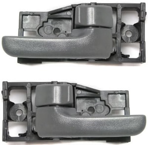 Front Door Handle Pair/Set for Toyota Tundra 2000-2006, Right Passenger and Left Driver, Inside, Dark Gray, with Door Lock, Standard/Extended Cab Pickup Replacement