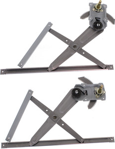 Front Window Regulator Pair/Set for Toyota Corolla 2003-2008, Manual Crank Type, Right Passenger and Left Driver, Replacement