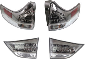 Tail Light Assembly for Toyota Sienna 2011-2020, Right Passenger & Left Driver, Inner & Outer, SE Model Replacement