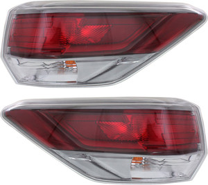 Outer Tail Light Assembly Pair/Set for Toyota Highlander 2014-2017, Right Passenger and Left Driver, Replacement