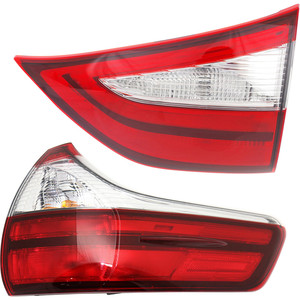 Tail Light Assembly for Toyota Sienna 2015-2019, Right Passenger Inner and Outer, Halogen, Set of 2, Replacement