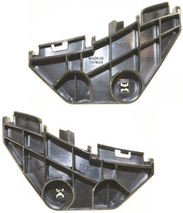 Rear Bumper Bracket Pair/Set for 2009-2010 Toyota Corolla, Right Passenger and Left Driver Upper Support, Plastic Replacement