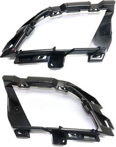 Fog Light Bracket Pair/Set for Volkswagen Jetta Sedan/Hybrid 2015-2018, Right Passenger and Left Driver, Textured, Excludes GLI Models, Replacement