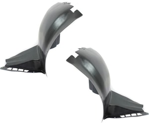 Front Fender Liner Pair/Set for 2007 - 2016 Volkswagen EOS, Right Passenger and Left Driver Front Section Replacement