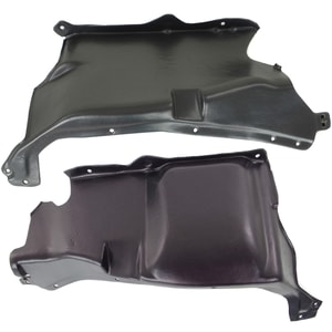 Engine Splash Shield Pair/Set for 1998-2005 Volkswagen New Beetle, Under Cover, Right Passenger and Left Driver, 2.0L Engine, Hatchback Replacement