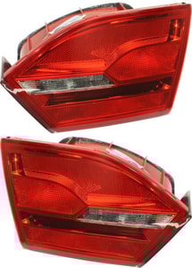Tail Light Assembly Pair/Set for Volkswagen Jetta Sedan 2011-2018, Inner, Right Passenger and Left Driver, Halogen, Replacement