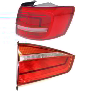 Tail Light for 2015 Volkswagen Jetta Hybrid Model, Right Passenger Outer Assembly, Halogen, Up to 6-28-2015, Replacement Set