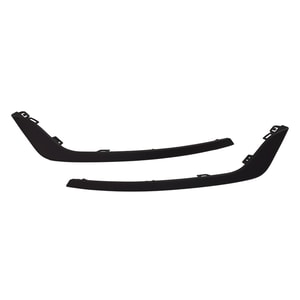 Front Bumper Pad Pair/Set for Ford Fusion/Police Responder Hybrid 2019-2020, Black, Right Passenger and Left Driver, Excluding Energi/Sport Models - Replacement