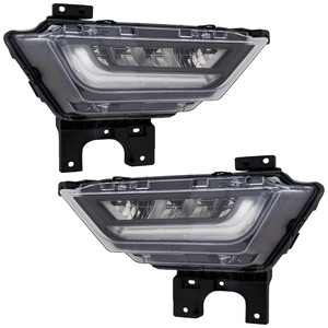 Pair/Set - Front Fog Light Assembly for Ford F-150 2021-2023, Right Passenger and Left Driver LED Set, Replacement