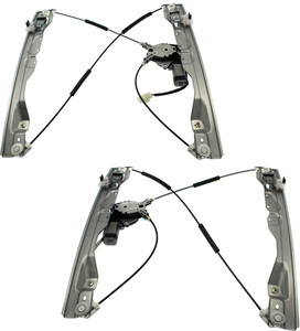 Pair/Set - Front Window Regulator for Ford F-150 2009-2010, Right Passenger and Left Driver, with Motor, Suitable for All Cab types, Replacement Set