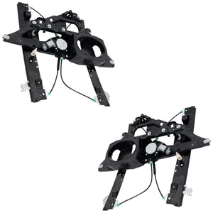 Front Window Regulator with Power Motor Pair/Set for 2003-2006 Ford Expedition/Navigator, Right Passenger and Left Driver Replacement