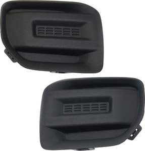 Front Fog Light Cover for GMC Canyon 2015-2020, Right Passenger and Left Driver, Textured Black Replacement Pair/Set