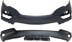 Front Upper and Lower Bumper Cover Set for Honda Pilot 2016-2018, Fits EX, EX-L, LX Models, Replacement
