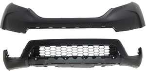 Front Bumper Cover Set of 2, Upper and Lower for 2017 Honda CR-V, Replacement Set